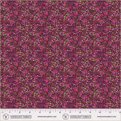 Cotton Print Plum Flowerbed Midnight Blooms Fabric