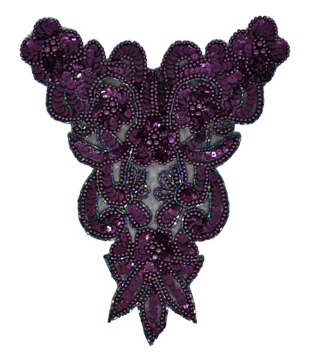 Sequins Beaded Applique 7.5 x 9.5
