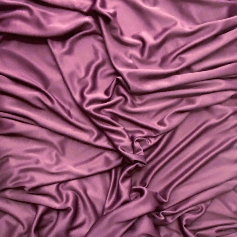 Stretch Lining Polyester Fabric - Plum, Matte Soft, 60" Width (1 Yard)