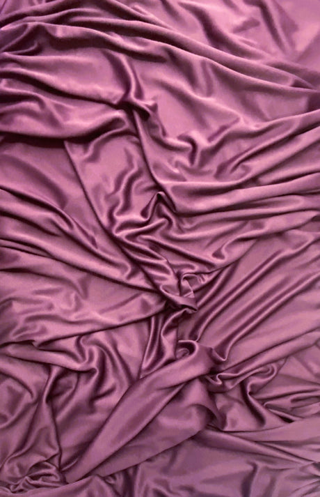 Stretch Lining Polyester Fabric - Plum, Matte Soft, 60" Width (1 Yard)