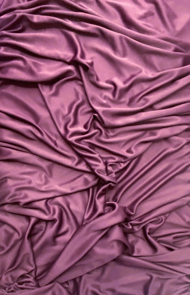 Stretch Lining Polyester Fabric - Plum, Matte Soft, 60" Width (1 Yard)