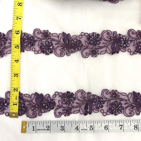 Beaded Corded Lace Trim