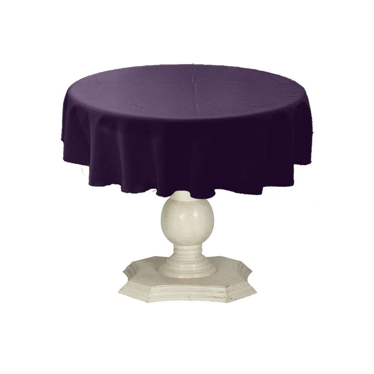 Tablecloth Dull Bridal Satin Fabric - 36" Round, Solid Color (1 Piece)