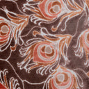 Cut Velvet Upholstery Fabric Plumage Feather Pattern