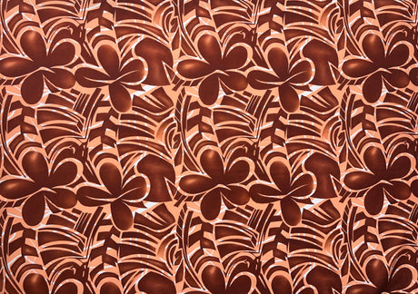 Plumeria Flower Polyester Fabric - Floral Print, 60" Width (1 Yard)