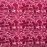 Plumeria Flower Polyester Fabric - Floral Print, 60" Width (1 Yard)