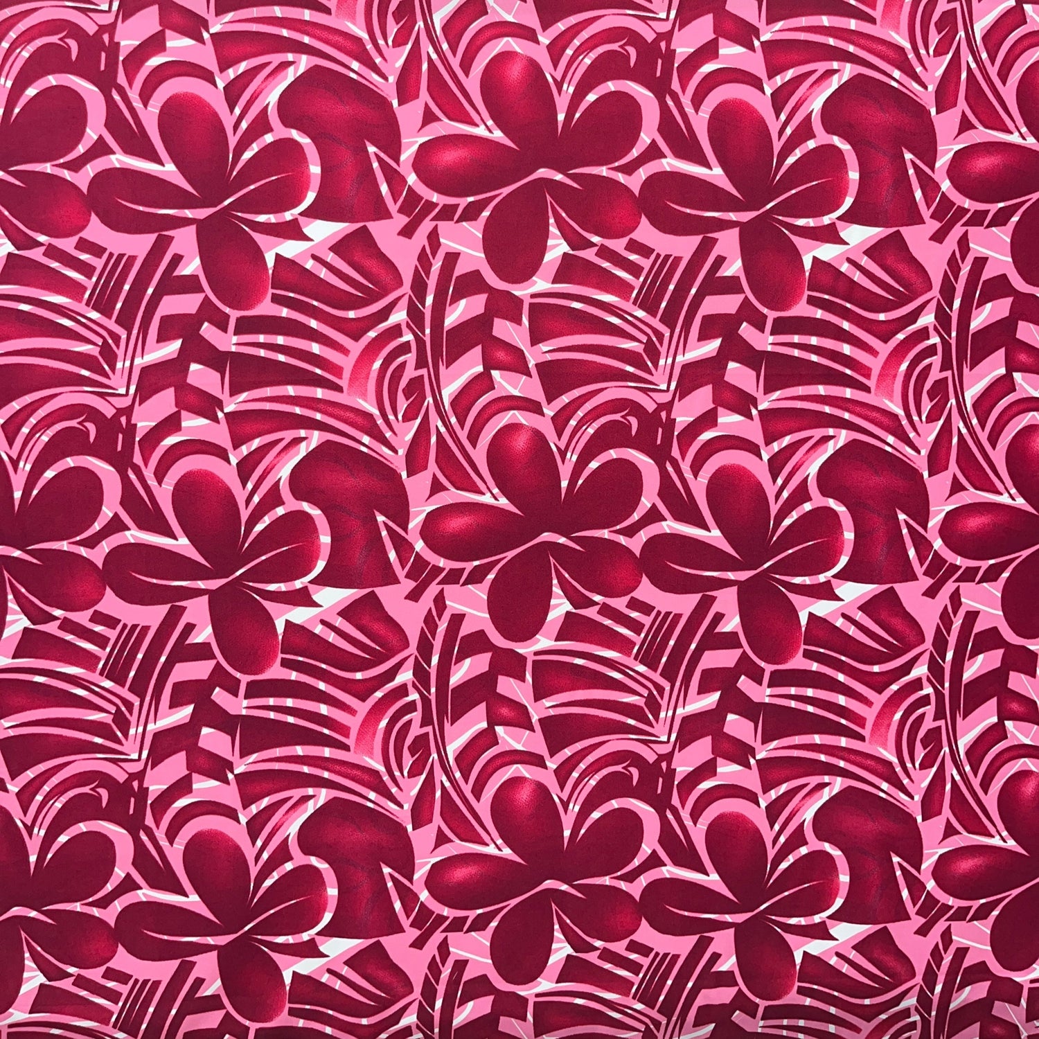 Plumeria Flower Polyester Fabric - Floral Print, 60" Width (1 Yard)