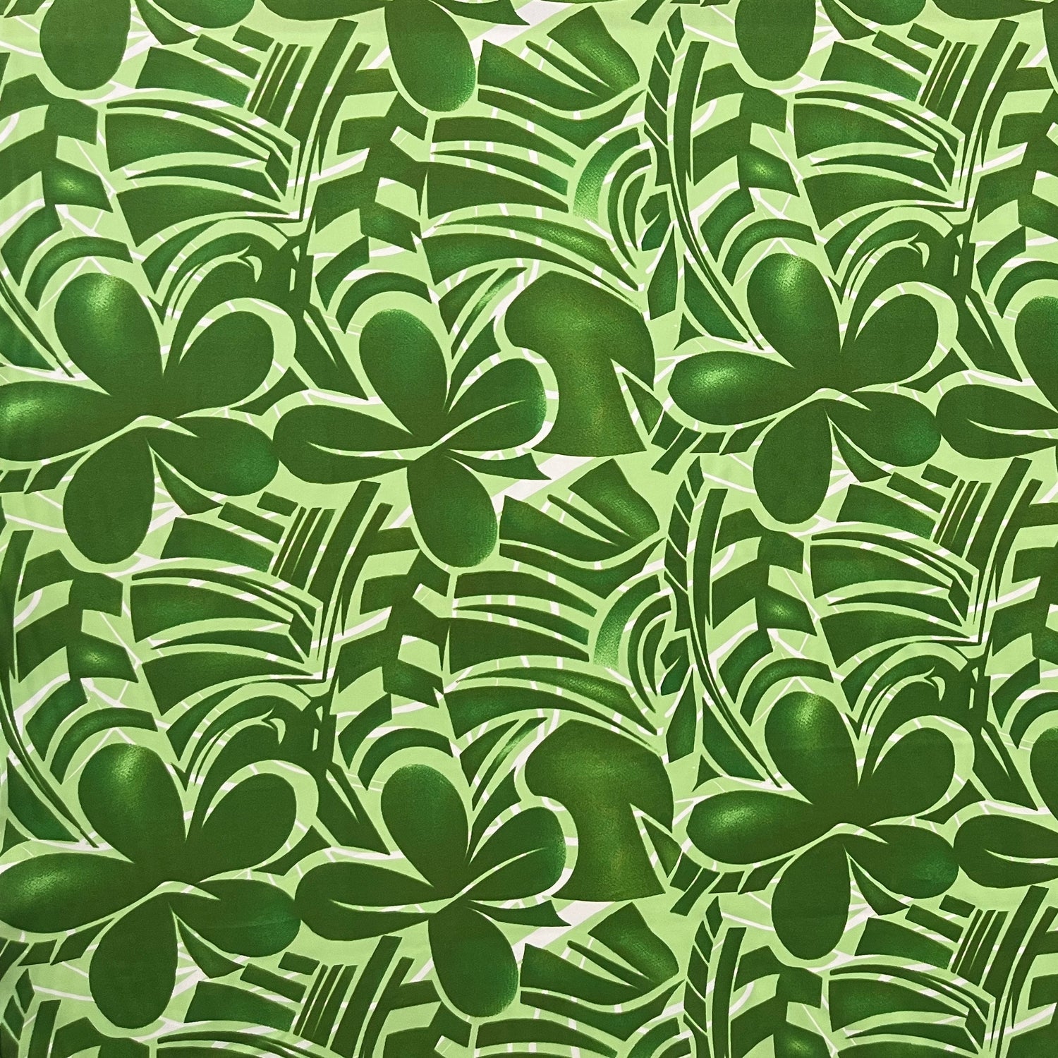 Plumeria Flower Polyester Fabric - Floral Print, 60" Width (1 Yard)