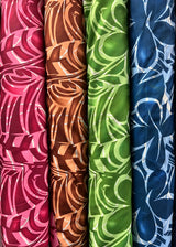 Plumeria Flower Polyester Fabric - Floral Print, 60" Width (1 Yard)