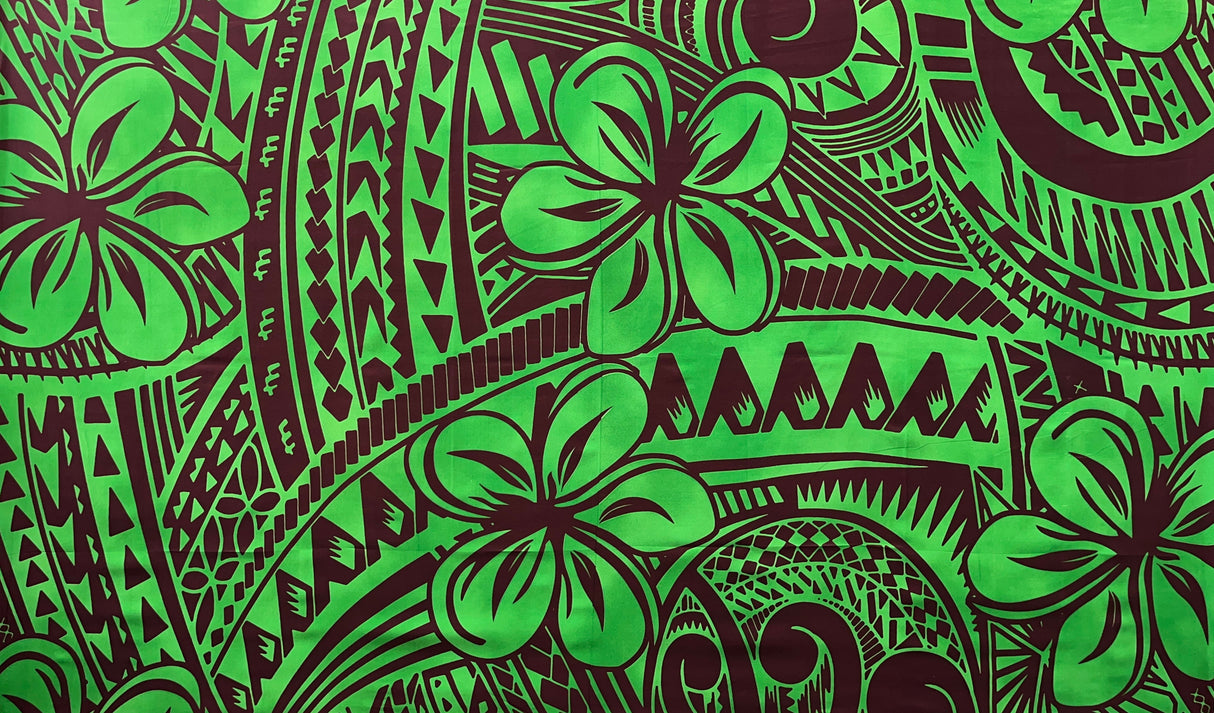 Plumeria Flower Polyester Fabric - Plumeria Floral Print, 70" L X 43" W (1 Sarong)