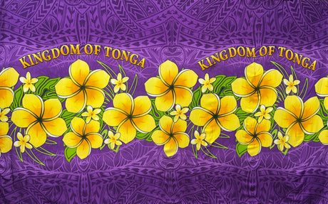 Rayon Sarong Fabric Plumeria Kingdom of Tonga