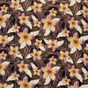 Rayon Fabric Plumeria Palm Print