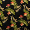Cotton Barkcloth Tropical Upholstery Fabric Black