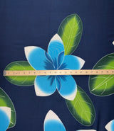 Plumeria Polyester Fabric - Hot Pink Plumeria Flower Print, 67" L X 44" W (1 Piece)