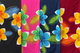 Plumeria Polyester Fabric - Hot Pink Plumeria Flower Print, 67" L X 44" W (1 Piece)