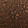 Peachskin Polyester Fabric Plumeria Tribal Design