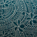 Peachskin Polyester Fabric Plumeria Tribal Design