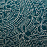 Plumeria Tribal Design Peachskin Fabric - Polynesian Hibiscus And Plumeria Floral Tribal Print, 44/45" Width (1 Yard)