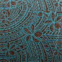 Peachskin Polyester Fabric Plumeria Tribal Design
