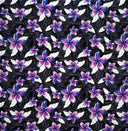 Rayon Poplin Fabric Plumeria Tropical Leaves Print