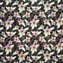 Rayon Poplin Fabric Plumeria Tropical Leaves Print