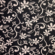 Plumeria Vine Poly Cotton Fabric - Tropical Floral Print, 45" Width (1 Yard)
