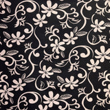 Plumeria Vine Poly Cotton Fabric - Tropical Floral Print, 45" Width (1 Yard)