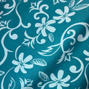 Plumeria Vine Poly Cotton Fabric - Tropical Floral Print, 45" Width (1 Yard)