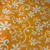 Plumeria Vine Poly Cotton Fabric - Tropical Floral Print, 45" Width (1 Yard)
