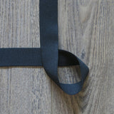 Black 1 Inch Wide Double Sided Plush Elastic