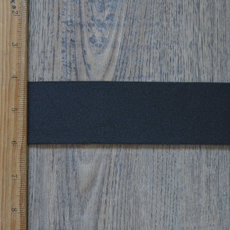 Black 2 Inch Wide Double Sided Plush Elastic