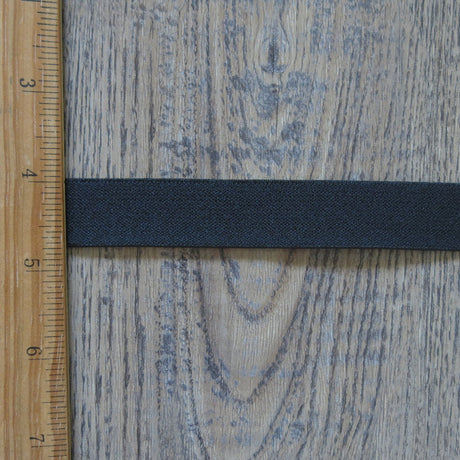 Black 3/4 Inch Wide Double Sided Plush Elastic