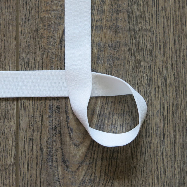 Plush Elastic 1 Inch Wide White
