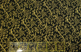 Quilting Cotton Poinsettias Metallic Christmas Robert Kaufman