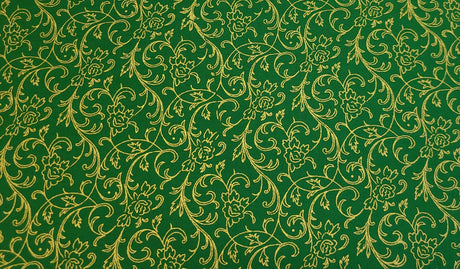 Quilting Cotton Poinsettias Metallic Christmas Robert Kaufman