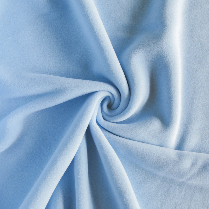 Polartec Double Brushed Fleece Knit Fabric Ice Blue