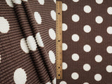 Classic Polka Dot Double Knit Fabric 56/57" Soft Stretch Material for Sewing