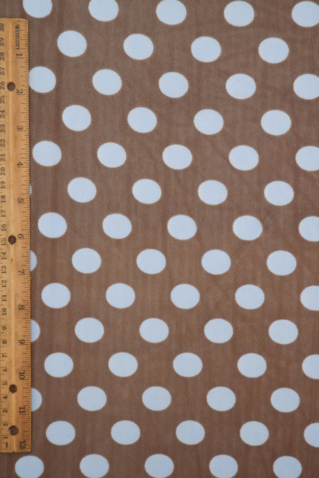 Polka Dot Mesh Print Fabric 58/60" Wide