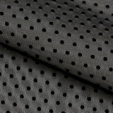 Polka Dot Flocked Stretch Mesh