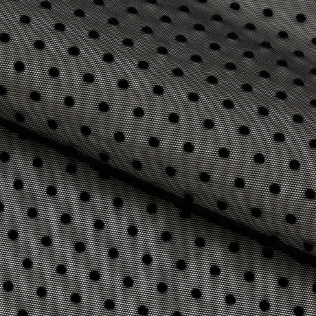 Polka Dot Flocked Stretch Mesh Nylon Spandex Fabric - Polka Dot, 56/58" Width (1 Yard)