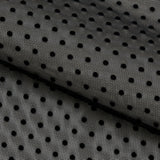 Polka Dot Flocked Stretch Mesh Nylon Spandex Fabric - Polka Dot Flocked Stretch Mesh, 56/58" Width (1 Yard)