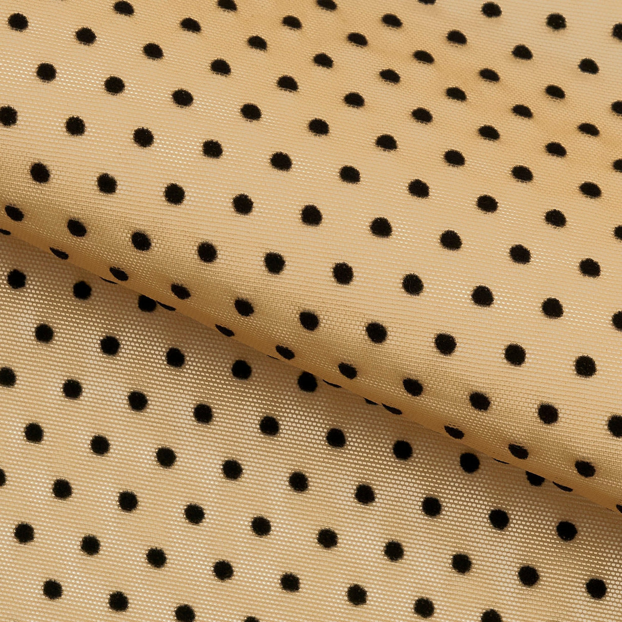 Polka Dot Flocked Stretch Mesh