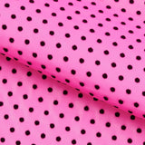 Polka Dot Flocked Stretch Mesh