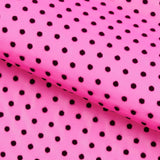 Polka Dot Flocked Stretch Mesh Nylon Spandex Fabric - Polka Dot, 56/58" Width (1 Yard)