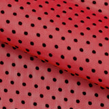 Polka Dot Flocked Stretch Mesh