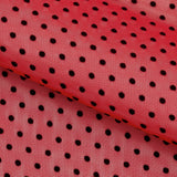 Polka Dot Flocked Stretch Mesh Nylon Spandex Fabric - Polka Dot Flocked Stretch Mesh, 56/58" Width (1 Yard)