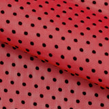 Polka Dot Flocked Stretch Mesh Nylon Spandex Fabric - Polka Dot, 56/58" Width (1 Yard)