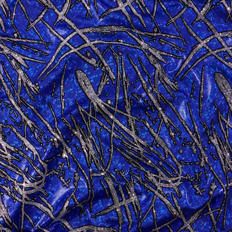 Foiled Spandex Shattered Glass Fabric