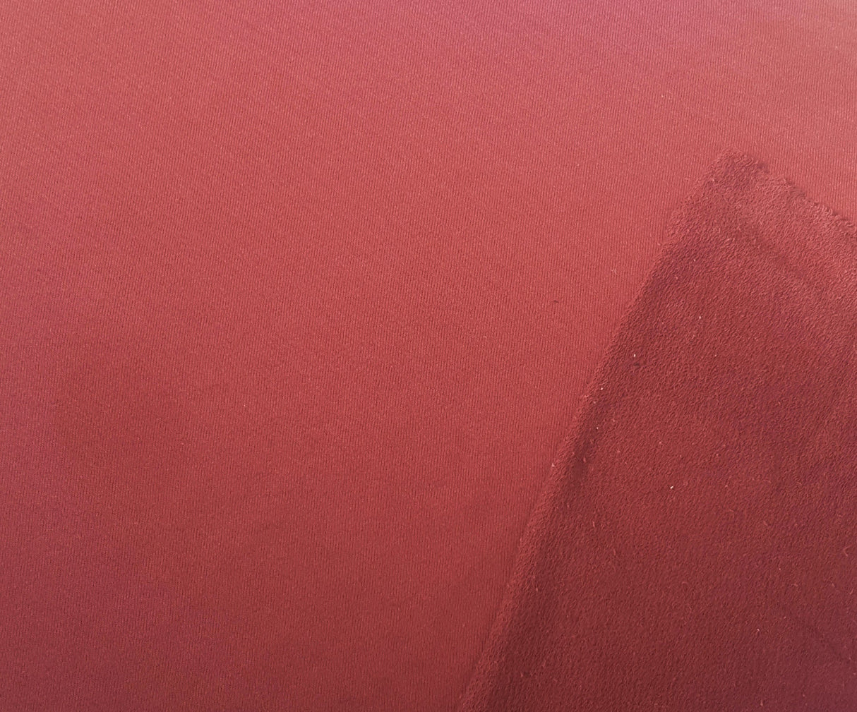 French Terry Knit Maroon Cotton Blend