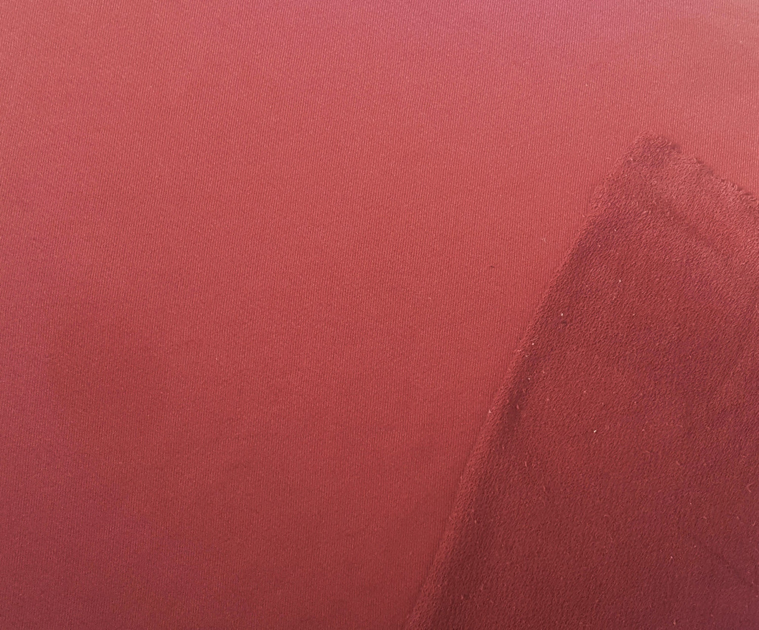 French Terry Knit Maroon Cotton Blend